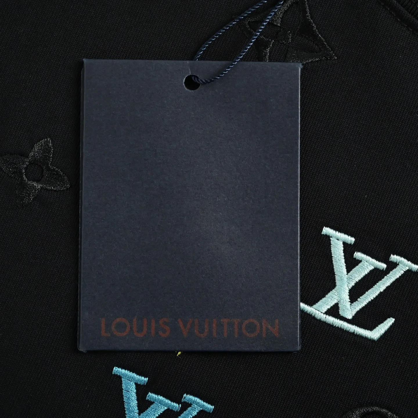 Louis Vuitton/Louis Vuitton 26ss wave pattern color block presbyopic embroidered short sleeves